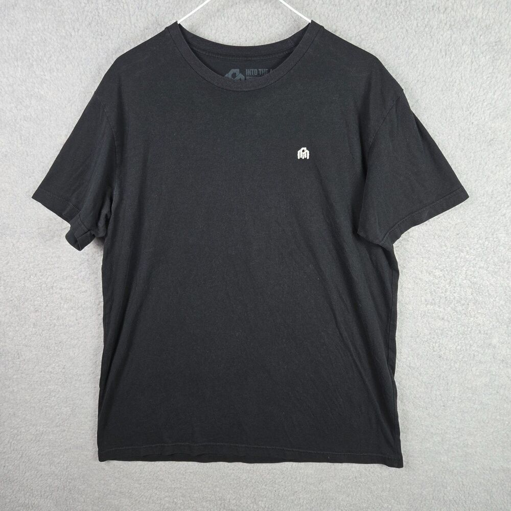 INTO THE AM T Shirt Mens Large Black Short Sleeve Basic Graphic Crew Neck Tee